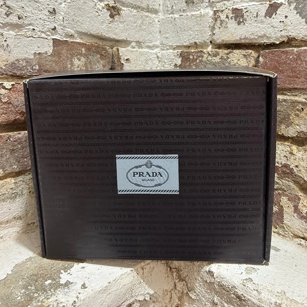 Original Prada Box measures approximately 11.5 x 9.5 x 4.75 inches. Prada Milano